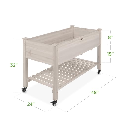 Raised Garden Bed 48x24x32 (White / 48x24x32in)
