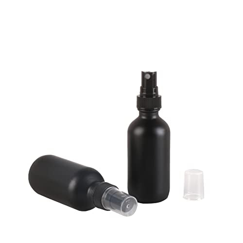 Frosted Black Glass Small Spray Bottle 2 oz 24 Packs (24 Count)