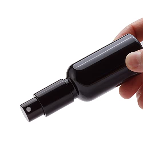 Black Glass Spray Bottles 1oz (6 Count)