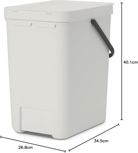 Sort & Go Kitchen Recycling Bin (Gray / 1x 6.6 Gal / 25L)
