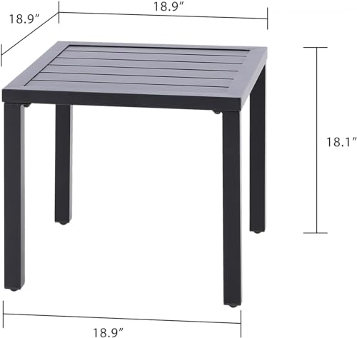 Outdoor Square Metal Side (19"x19"(2 PCS))