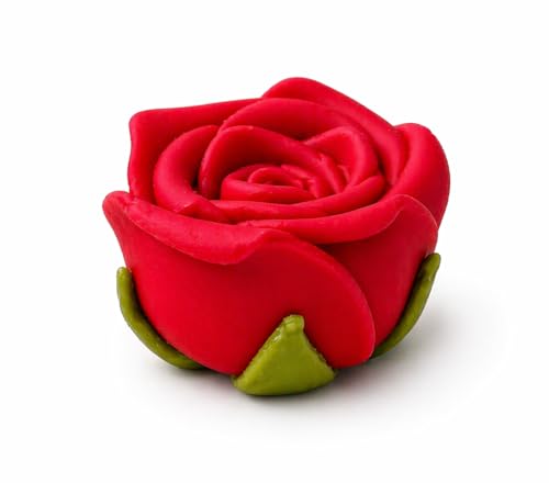 Edible Red Rose Toppers (Red)