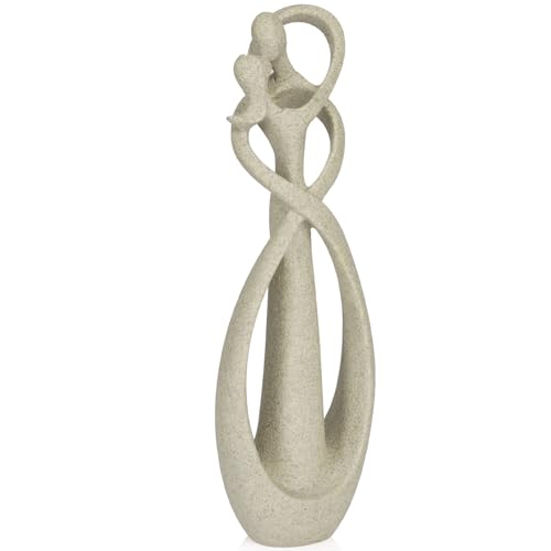 Kissing Lovers Statue Abstract Sculpture (Sandstone / Large)