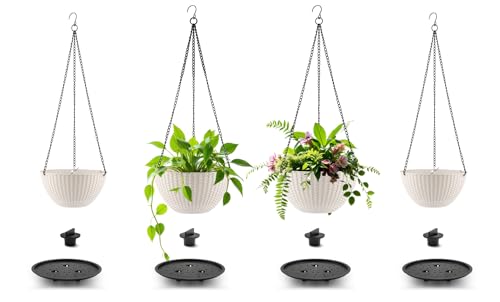 Hanging Planters 8 Inch & 10 Inch (4 Count)