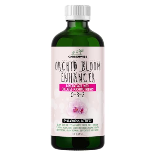 0-3-2 Giant Bloom: Orchid Bloom Enhancer - Orchid Bloom Booster - Orchid Food Fertilizer Concentrate - Chelated Nutrients for Healthy Flower & Reblooms (8 OZ) (8 Fl Oz)