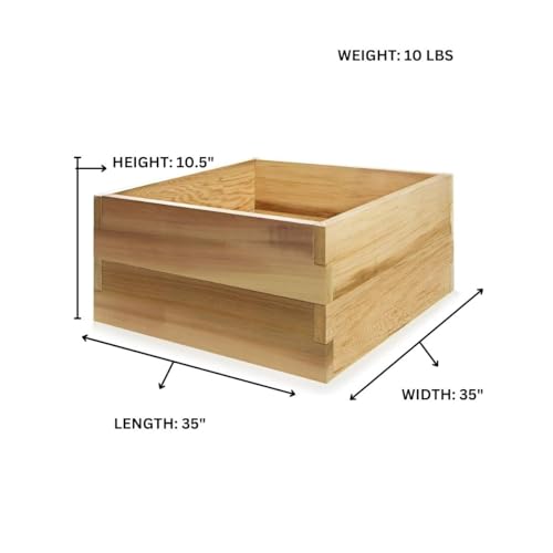 RG36-2 3-ft x 3-ft 2-Tier Cedar Raised Garden Box | Expandable Plant Bed, Stackable Wooden Planter - Easy Assembly, Western Red Cedar Build, Outdoor Gardening Solution