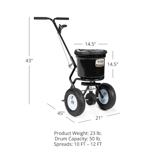 50 lb Professional Fertilizer Push Broadcast Spreader