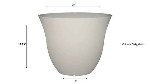 15" Honeysuckle Planter in Vanilla