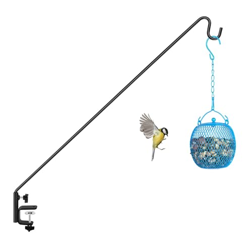 3 Inch Clamp Deck Hook 28" Long Deck Hook for Hanging Bird Feeder (Deck Hook - 28 Inch - 1 Pack)