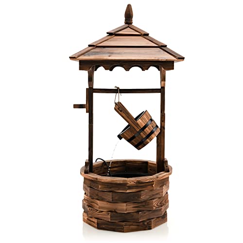 Rustic Wishing Well Fountain