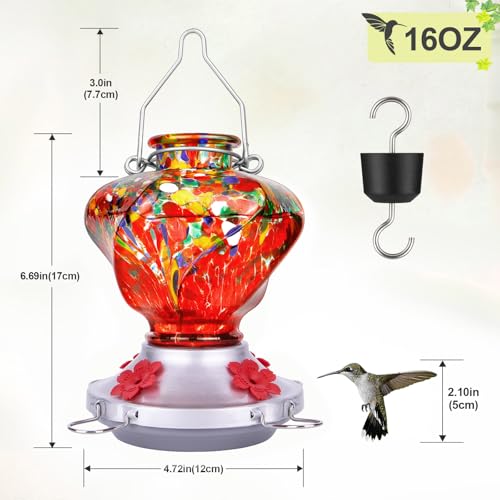 Hummingbird Feeder for Outdoors with Ant Moat