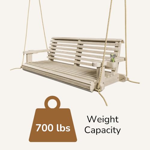 Amish Heavy Duty 800 Lb Roll Comfort Treated Porch Swing W