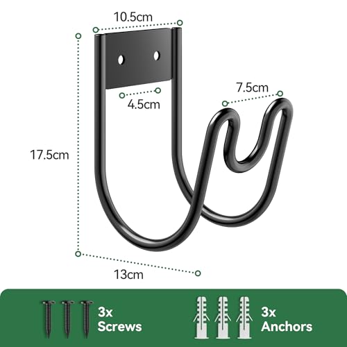 Black Metal Garden Hose Holder
