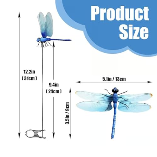 10 Pcs 5 Color Dragon Fly Clips (10 Count)