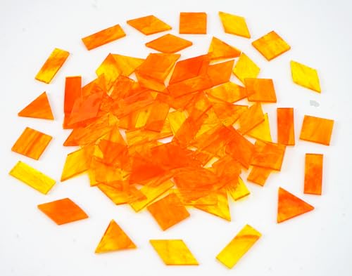 Large Textured Transparent Glass Mosaic Tiles (7.1 Ounce)