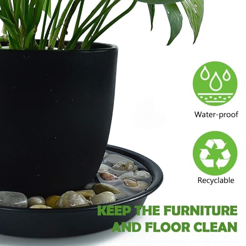 3 Pack Plant Saucer Heavy Duty Sturdy Drip Trays for Indoor and Outdoor (3 Count)