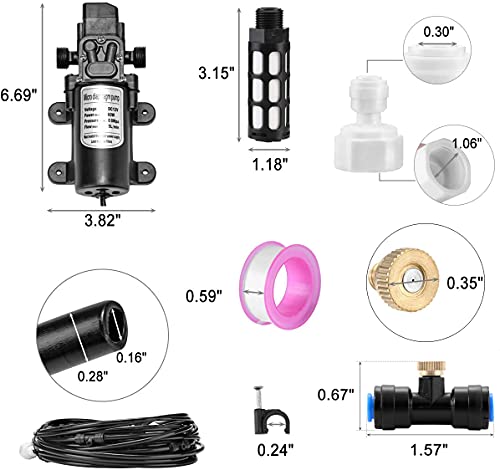 Outdoor Misting Cooling System with Pump Kit