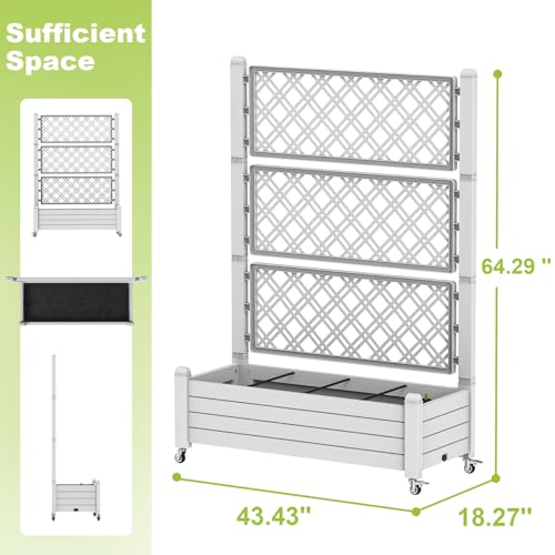 Elevated Raised Garden Bed with Trellis