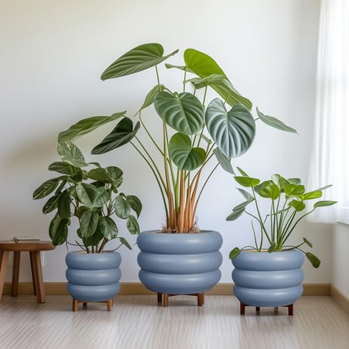 Ceramic Pot for Plants (8 Inch / Gray)