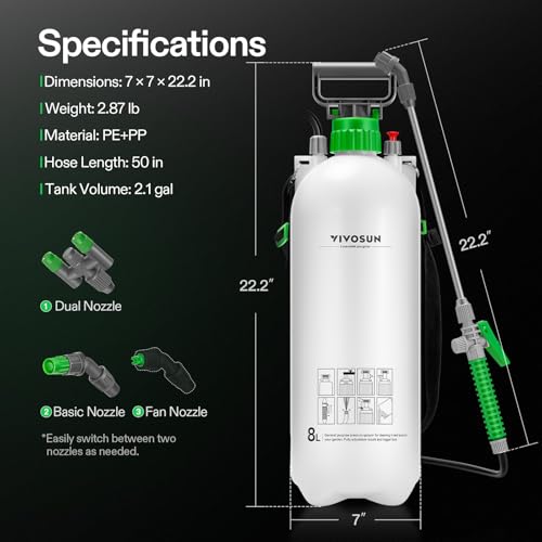 2.1 Gal 8L Pump Sprayer