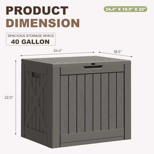 40 Gallon Resin Deck Box (Brown / 40 Gallon)