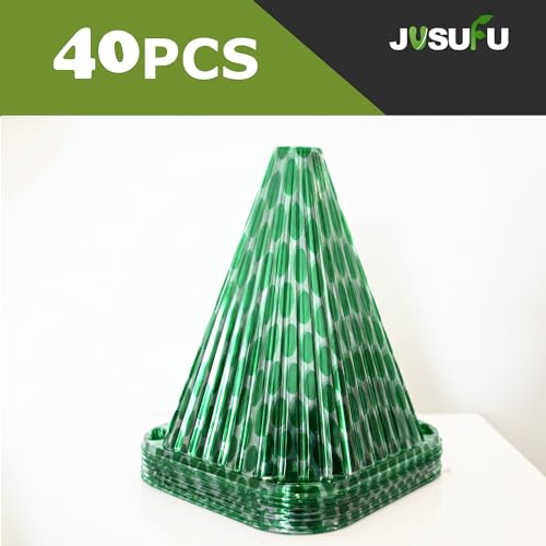 Pack 40 Garden Cloches for Plants (Dark green 40)