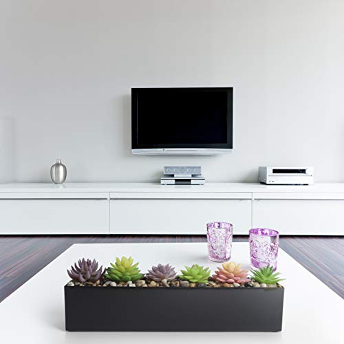 Modern Black Trough Rectangular Planter (16 X 3.2 X 3.5 Inches / Matte Black)
