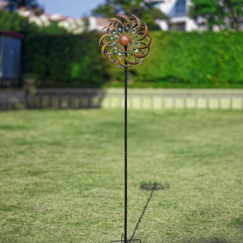 Garden Metal Wind Spinners Outdoor Kinetic Wind Sculptures & Spinners for Yard Lawn Patio Decorations