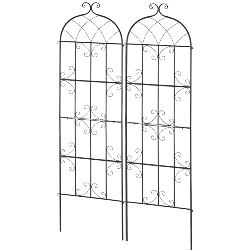 71 x 20 in 2 Packs Rustproof Metal Garden Flower Trellis