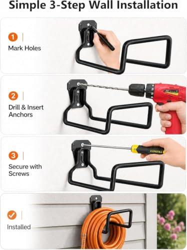 Hose Hanger Wall Mount (2‑Pack)