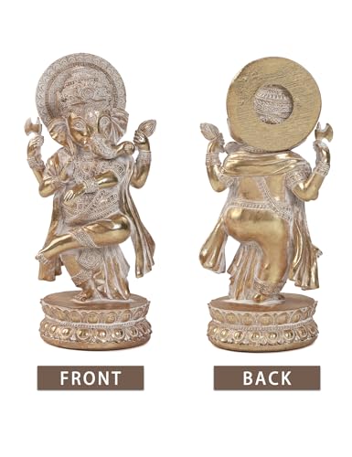Lord Ganesha Statues Hindu Elephant God Statue Indian Ganesh Buddha Resin Sculpture Figurine Handmade Gift (Edd8544-2)