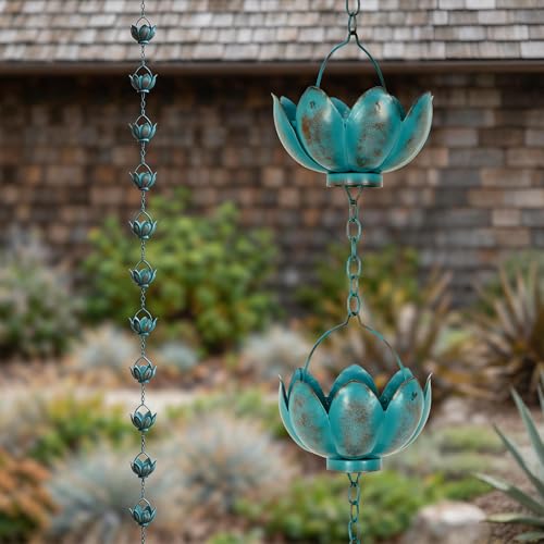 8.5 FT Rain Chain for Gutters