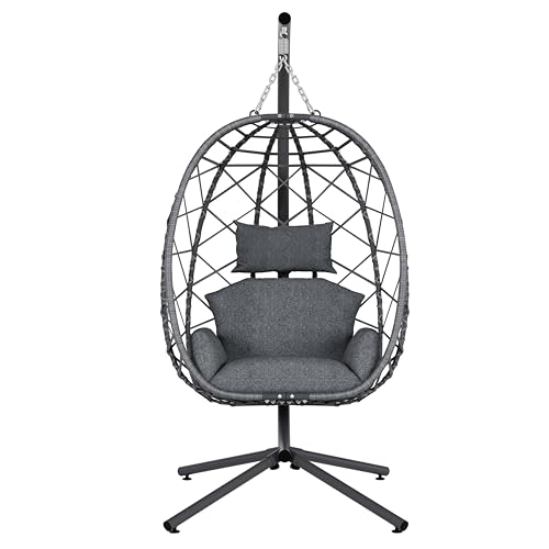 Hanging Egg Chair with Stand Outdoor
