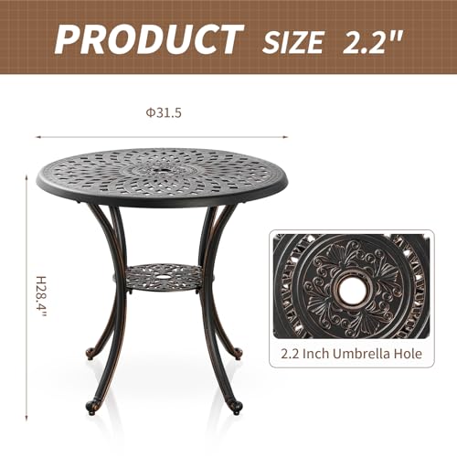 Cast Aluminum Patio Dining Set (3 Count)