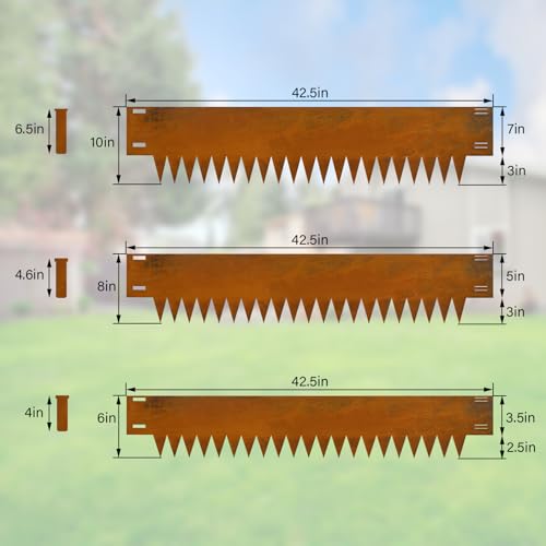 Co rten Steel Landscape Edging 10 Inch (6 Count)