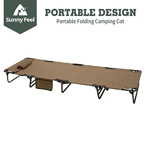 Portable Folding Camping Cot Lightweight (63 cm (W) x 194 cm (L) x 22 cm (H))