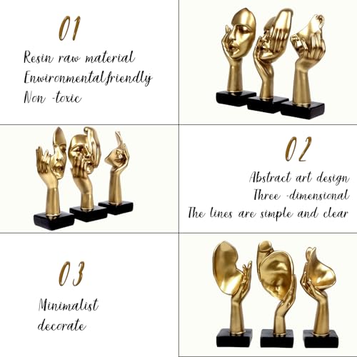 3 Pcs Thinker Statue (3 Count)