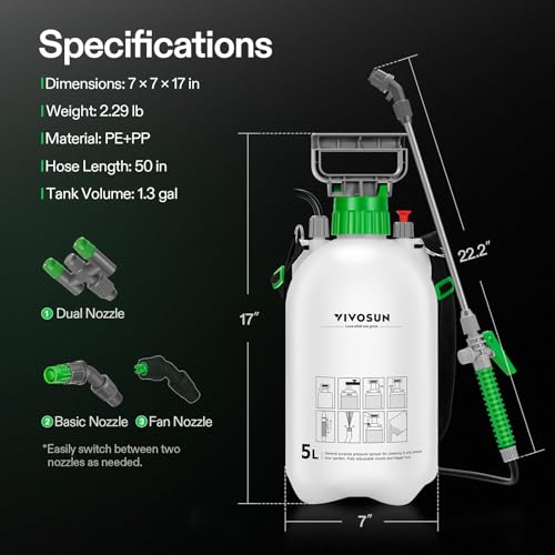 1.35 Gal 5L Pump Sprayer