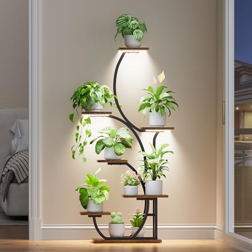 Plant Stand Indoor with Grow Lights
