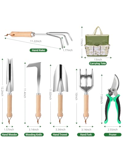 9 Piece Premium Gardening Tool Set for Women (9 Count)