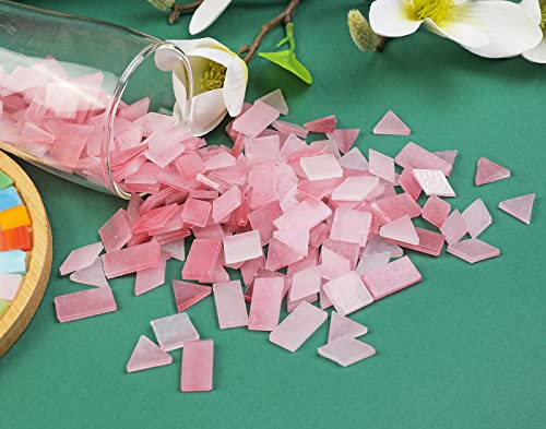 200 Pieces Glass Mosaic Tiles for Crafts (200 Count)