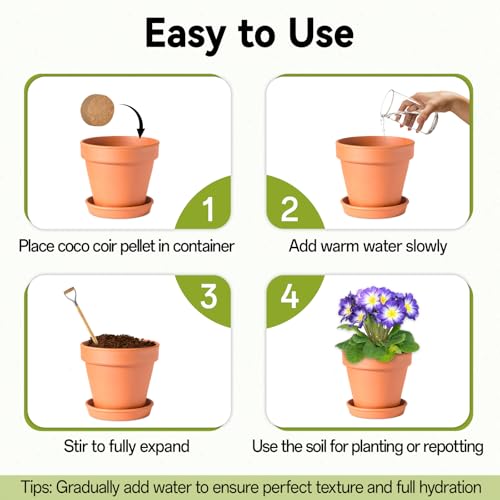 50 Pack 50mm Organic Coco Coir Pellets Seed Starter Soil