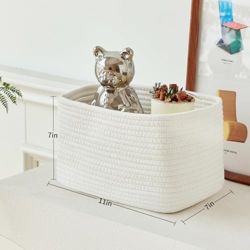 Small Cotton Rope Basket (3 Count)