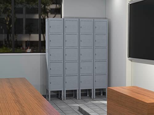 Metal Locker with 5 Doors (Grey(4 Legs) / 5 Doors-65.98")
