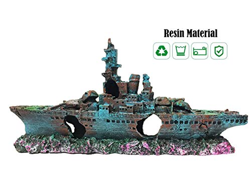 Aquarium Shipwreck Decorations Fish Tank Ornaments