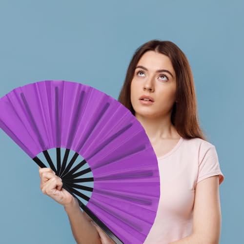 4 Pack Large Folding Hand Fan for Line Dance & Popping