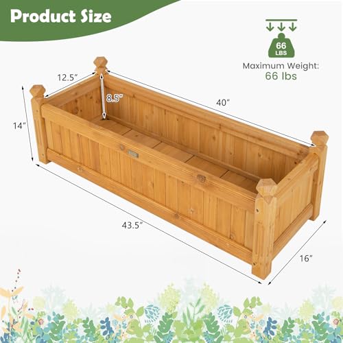 Raised Garden Bed (Orange / 43.5”x16”x14”)