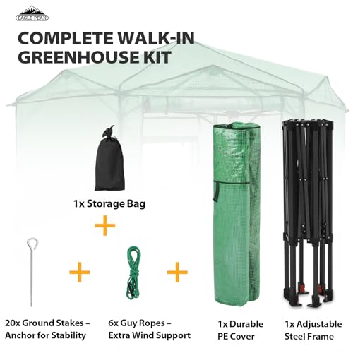 6.6x6.6 Easy Setup Pop Up Greenhouse