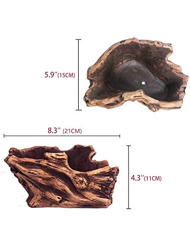 Driftwood Stump Log Concrete Planter