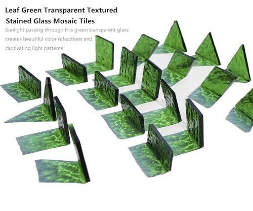 200G Large Size Transparent Glass Mosaic Tiles for Crafts (7.1 Ounce)